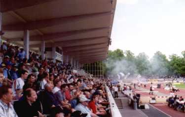 Willy-Sachs-Stadion - auf der Trib&uuml;ne